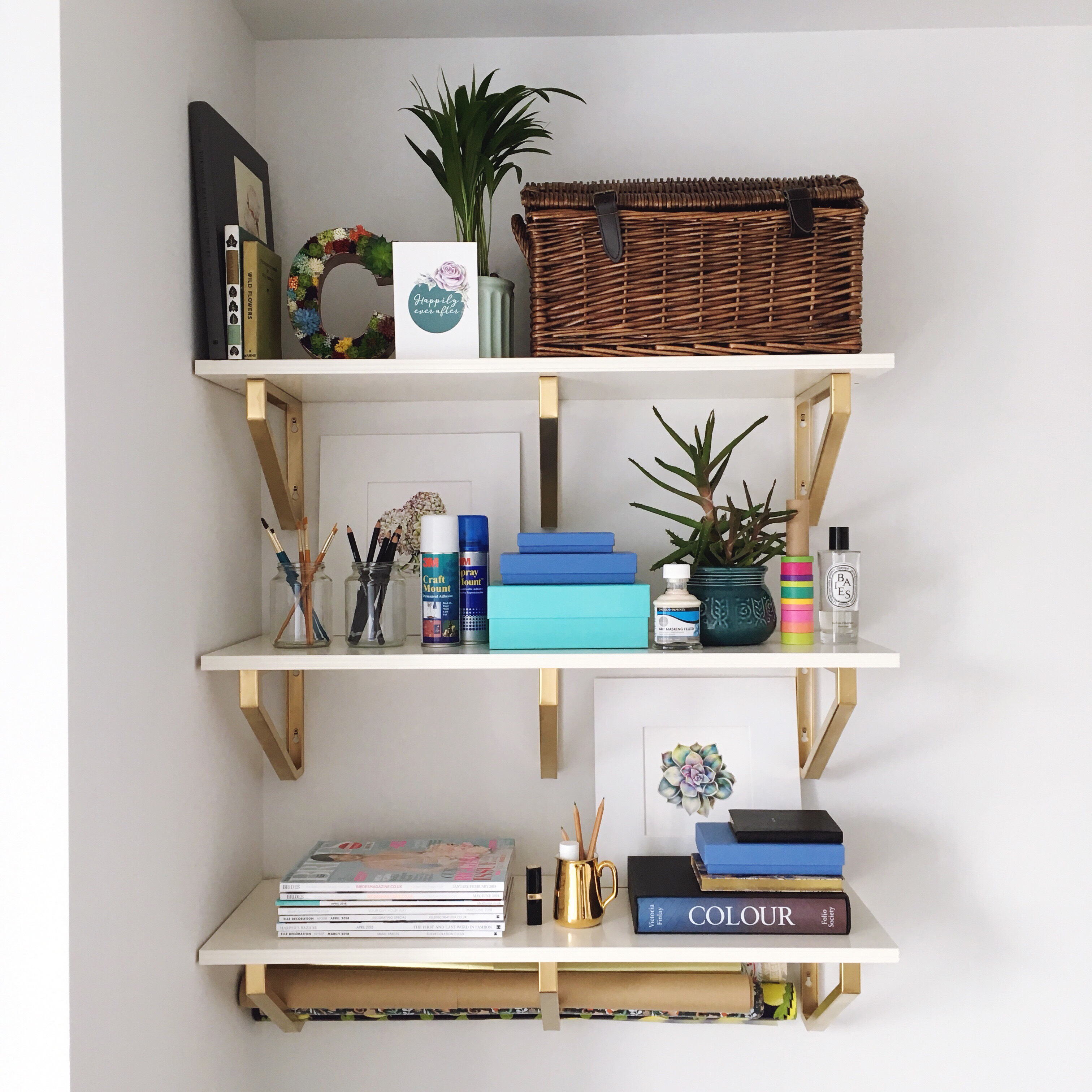 Shelving unit in Charlotte Argyrou Illustration home studio