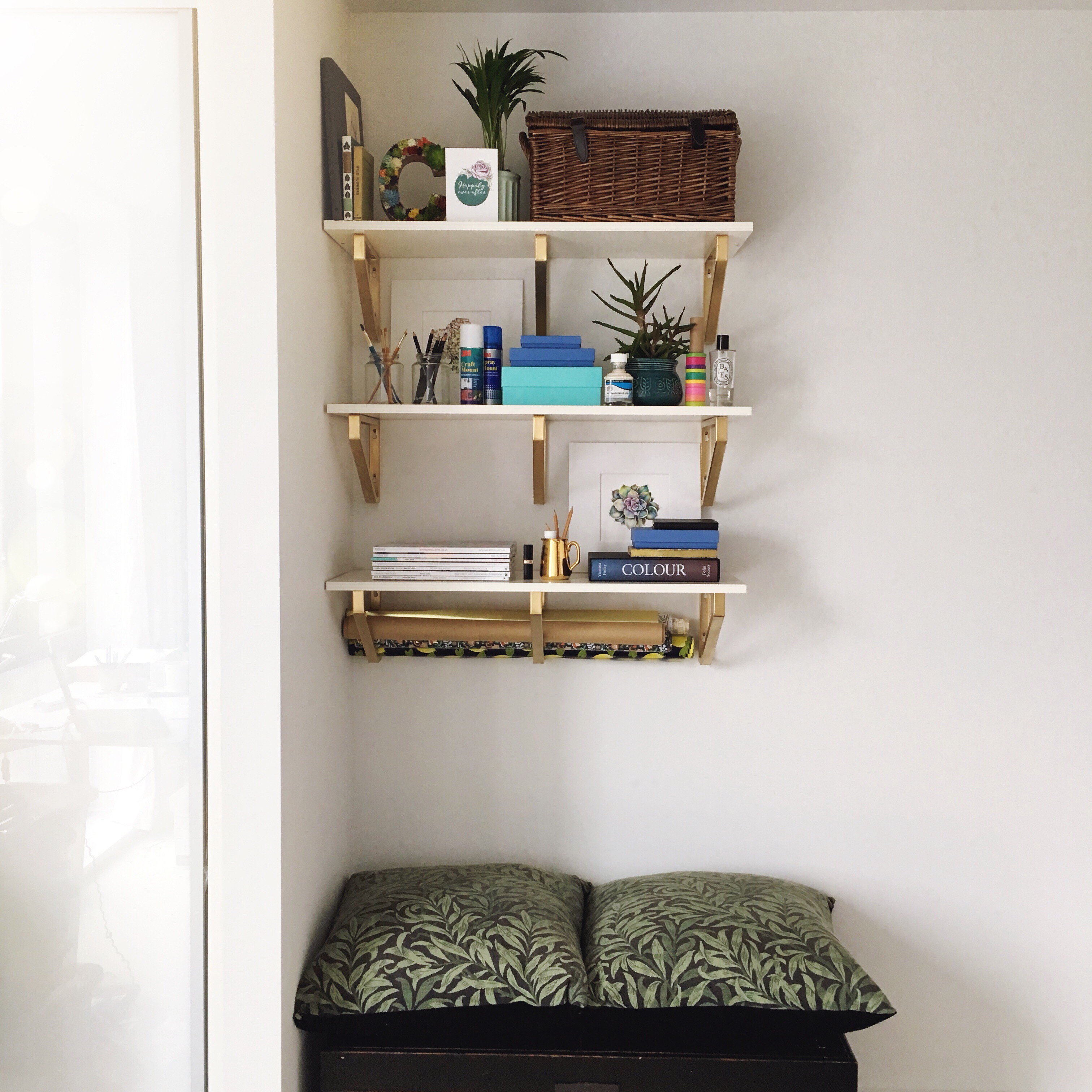 Shelving in Charlotte Argyrou Illustration home studio