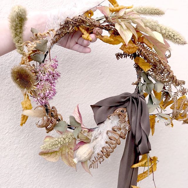 Kate Cullen wreath on lifestyle blogger Charlotte Argyrou's blog