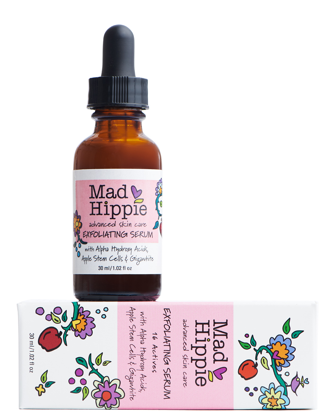 Mad Hippie serum on botanical illustration Charlotte Argyrou blog