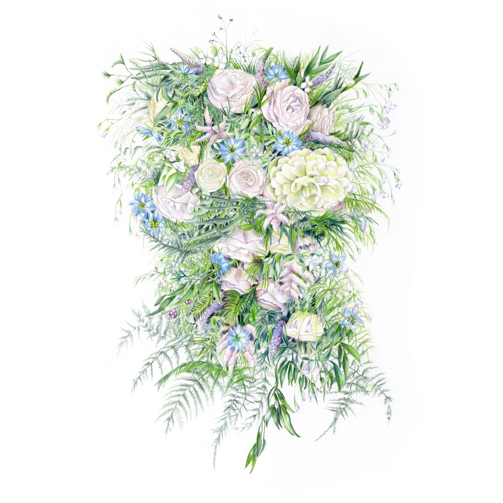 wedding bouquet illustration unique wedding business charlotte argyrou