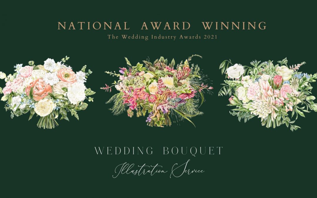 Wedding Gift Idea – Wedding Bouquet Illustration Service wins National Award